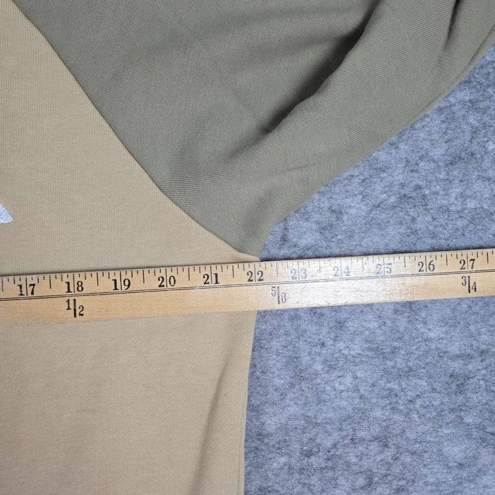 Adidas Mens Tan Originals Colorblock Trefoil Pullover Hoodie Medium